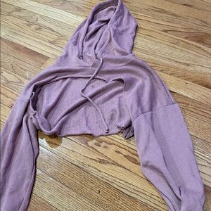 Fashion Nova Crop Cut Off Hoodie